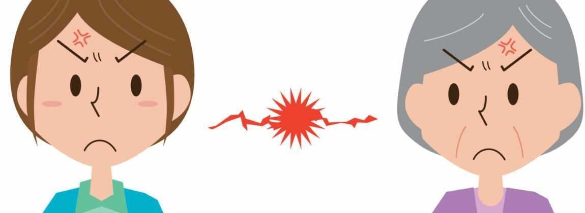 頭痛を抱える韓国の女性と男性。