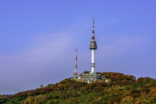 韓国ソウルのテレビ塔。 韓国ソウルのテレビ塔。