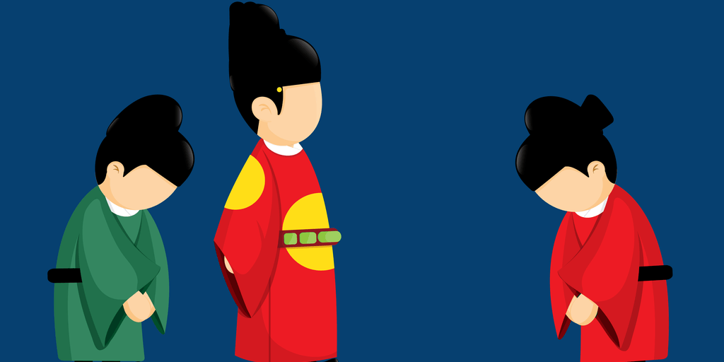 韓国の伝統衣装を着たアジア人のグループ。 韓国の伝統衣装を着たアジア人のグループ。