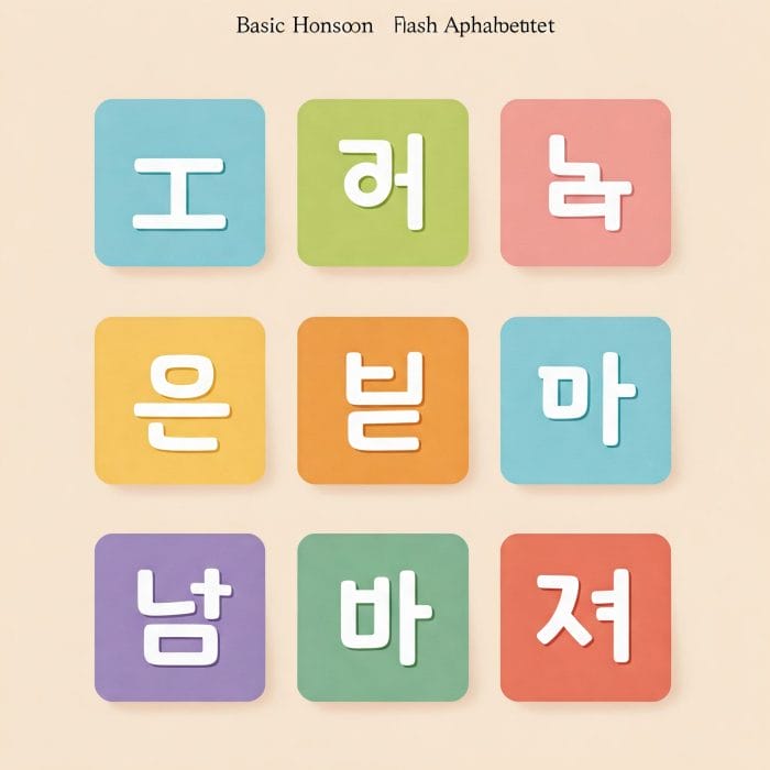 ハングルの子音と母音のブロック