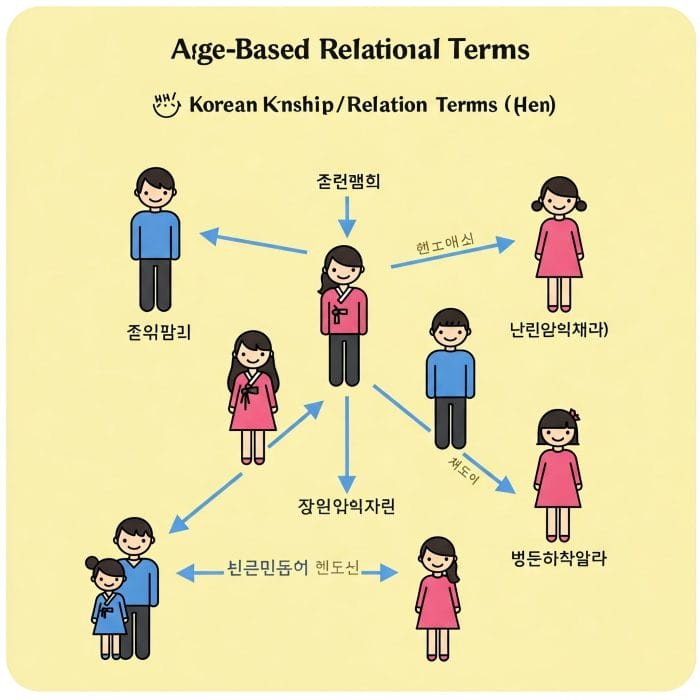 ヒョン・ヌナ・オッパ・オンニの関係図