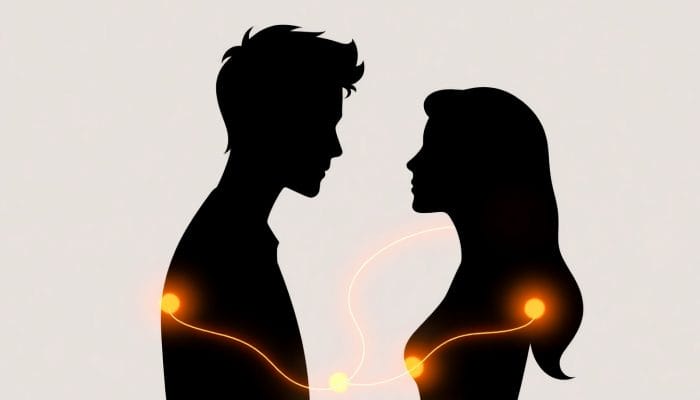 人と人の間に生まれる化学反応「ケミ」を象徴するイメージ