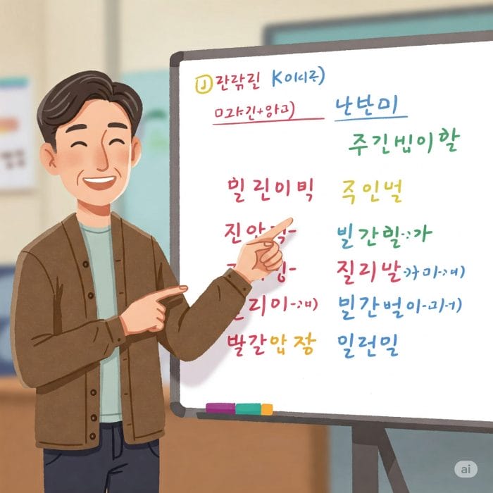 韓国語のハムニダ体、ヘヨ体、パンマルの活用を示すイラスト