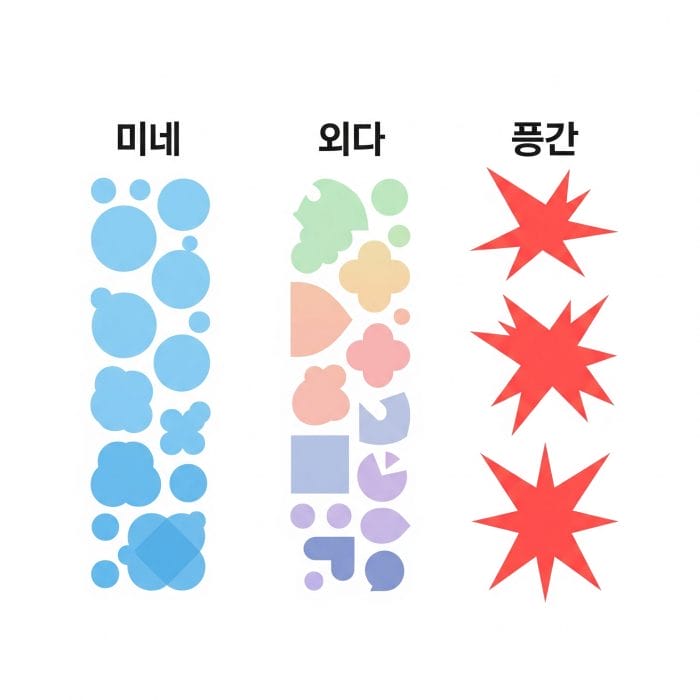 「初級」「中級」「上級」とレベル分けされた韓国語スラングのインフォグラフィック風イラスト